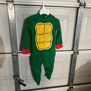 Kids Superhero Turtle Costume - Green and Yellow